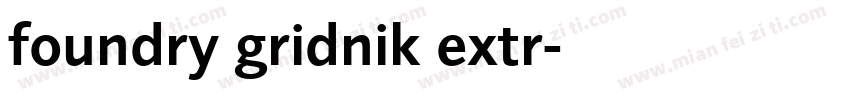 foundry gridnik extr字体转换